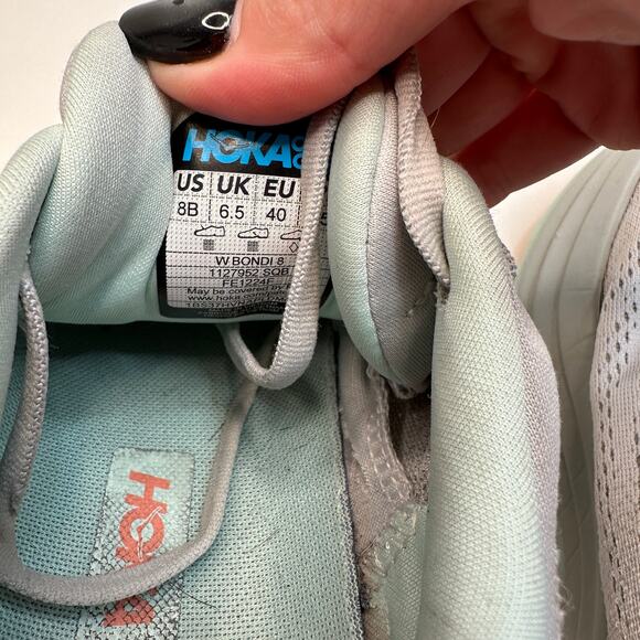 HOKA Bondi 8 Stardust Aqua Breeze Sneakers - Picture 7 of 7